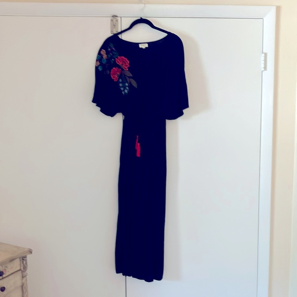 Black Boho World Market Maxi Dress